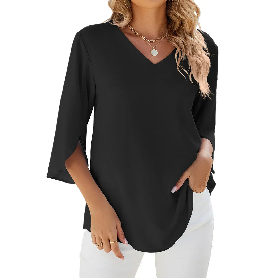 Cynthia | Elegante blouse met V-hals